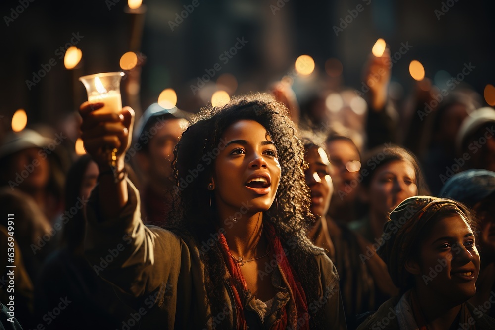 Disorder and protests unfolding on the bustling streets of a metropolis Disorder and protests unfolding on the bustling streets of a metropolis