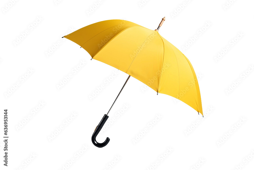 Yellow umbrella. isolated object, transparent background Yellow umbrella. isolated object, transparent background