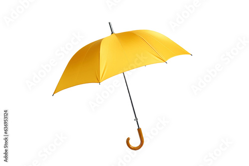 Yellow umbrella. isolated object, transparent background
