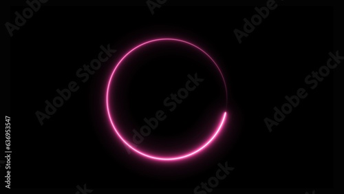 Abstract beautiful neon circle loading background illustration