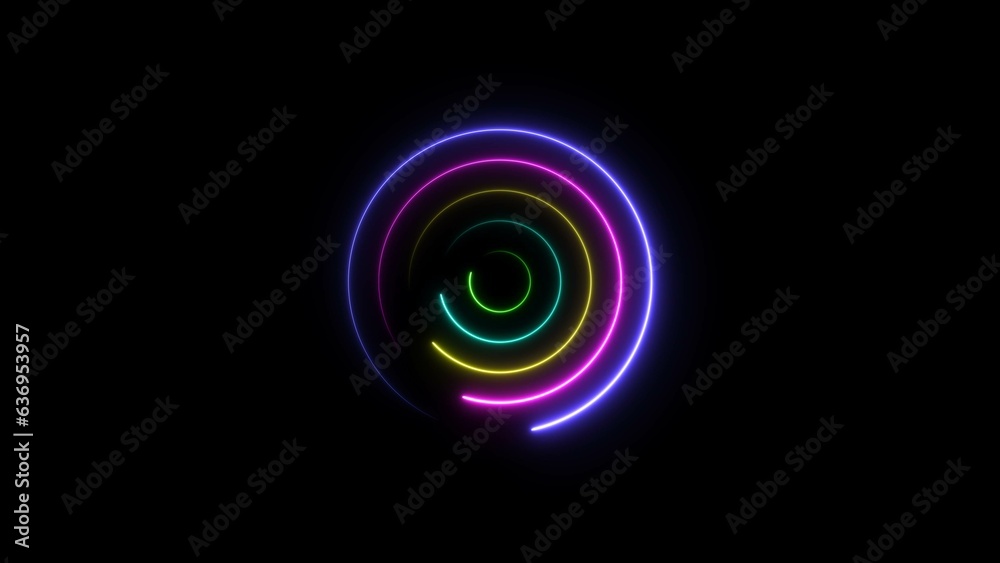 Abstract beautiful neon light loading icon illustration background Abstract beautiful neon light loading icon illustration background