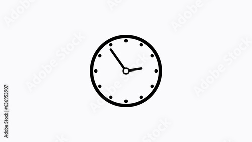 Abstract beautiful analog wall clock icon illustration background