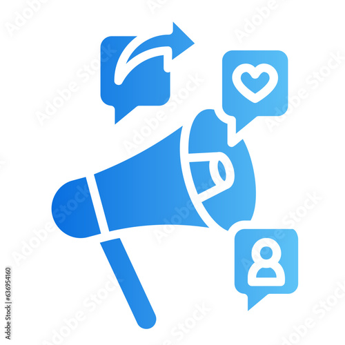 social media merketing gradient icon photo