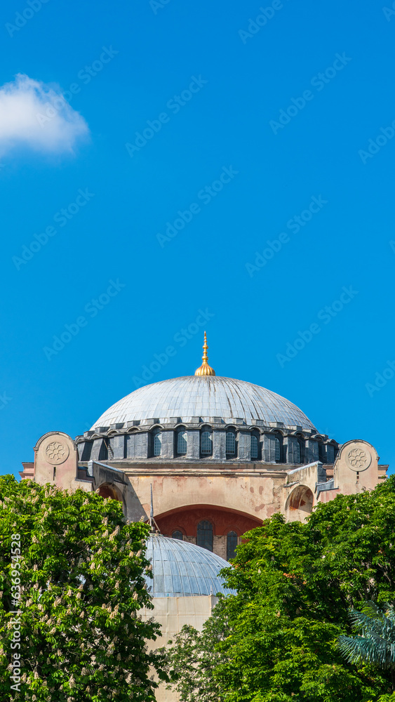 Hagia Sophia. Hagia Sophia in Istanbul Turkey. Islamic background.