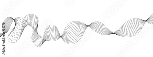 Abstract grey, white smooth element swoosh speed wave modern stream transparent background. Abstract wave line for banner, template, wallpaper background with wave design. Vector illustration