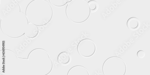 Random sized large white inset rings or drops geometry objects background wallpaper banner pattern