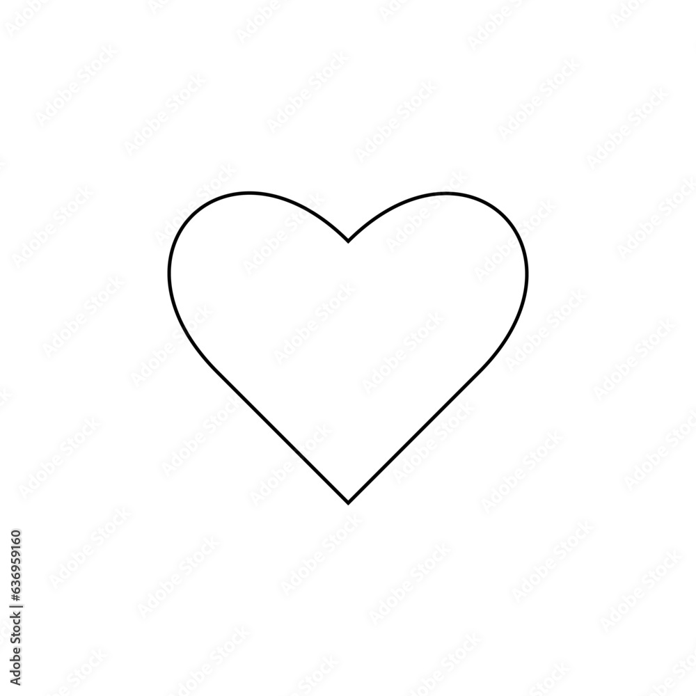 Heart vector icon in linear style for user interface. Symbol of love for valentine's day. Heart vector icon in linear style for user interface. Symbol of love for valentine's day.