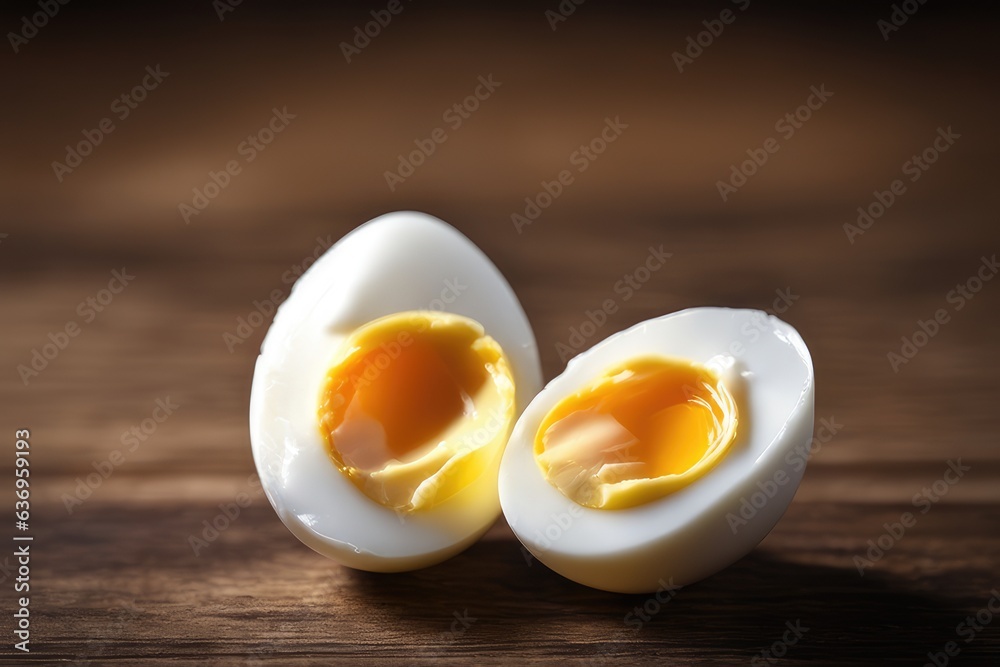 boiled egg on a wooden table boiled egg on a wooden table
