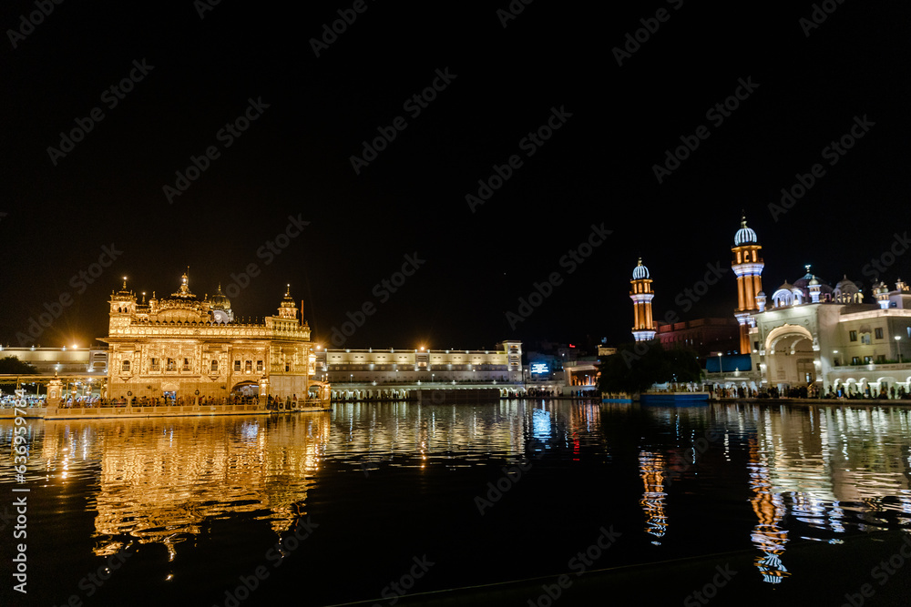 The Golden Temple at Amritsar, Punjab, India, 
