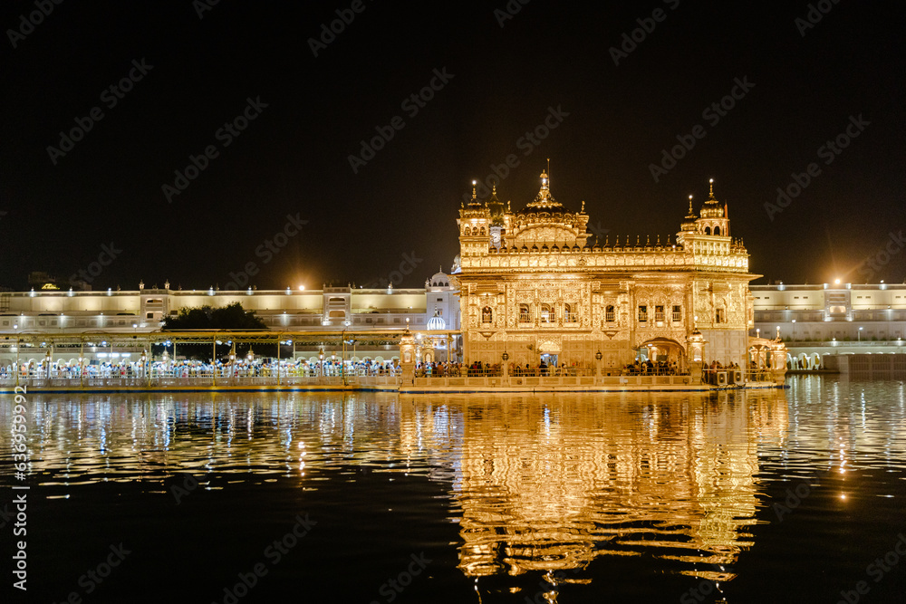 The Golden Temple at Amritsar, Punjab, India, 