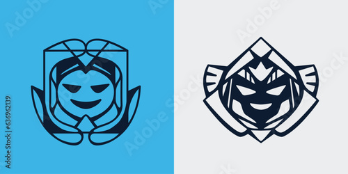 Vector logo avatars of game characters.