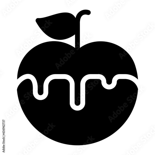 poisoned apple glyph icon