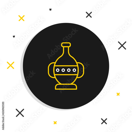 Line Ancient amphorae icon isolated on white background. Colorful outline concept. Vector