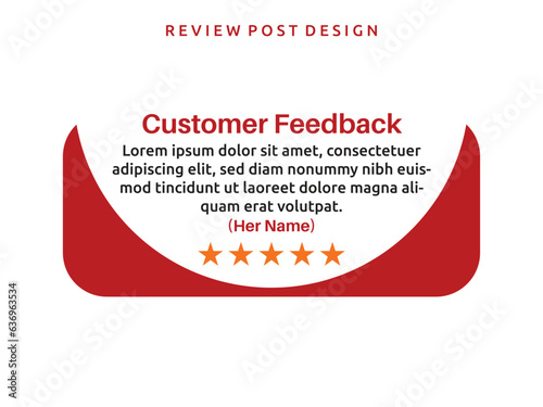 Vector customer feedback review post design template 