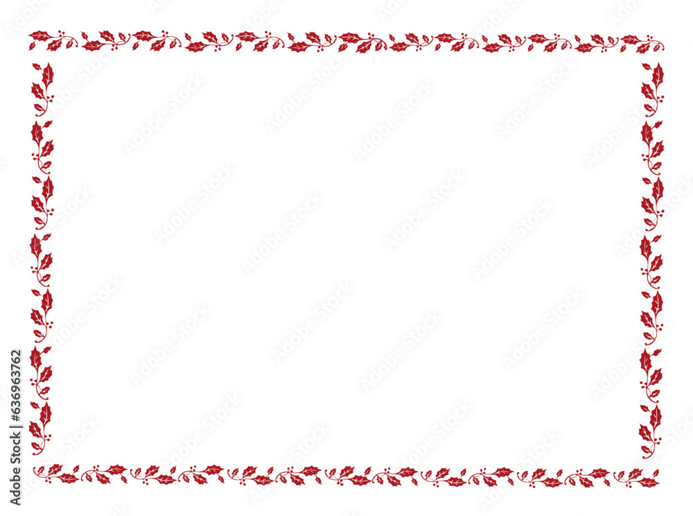 vector red frame with leaves, vector floral leaves for text and picture vector red frame with leaves, vector floral leaves for text and picture