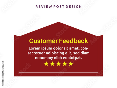Vector customer feedback review post design template 