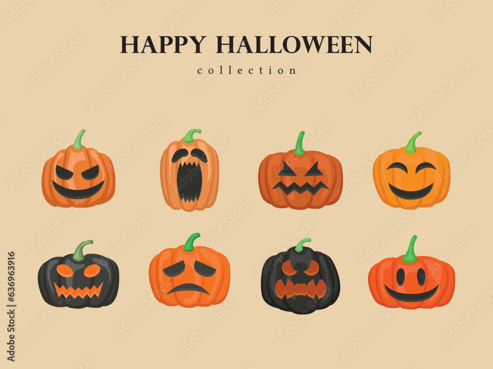 halloween happy vector element horror october cartoon evil haunted pumpkin invite party monster art halloween happy vector element horror october cartoon evil haunted pumpkin invite party monster art