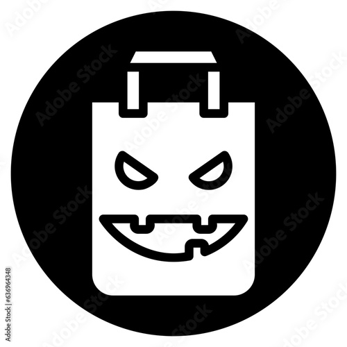 bag glyph icon