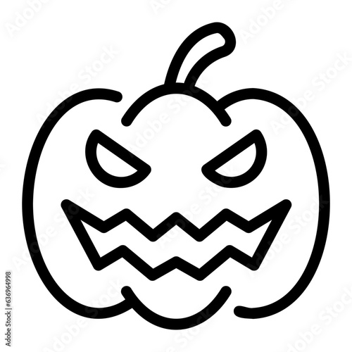 pumpkin line icon