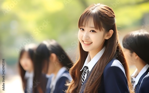 通学中の女子学生１