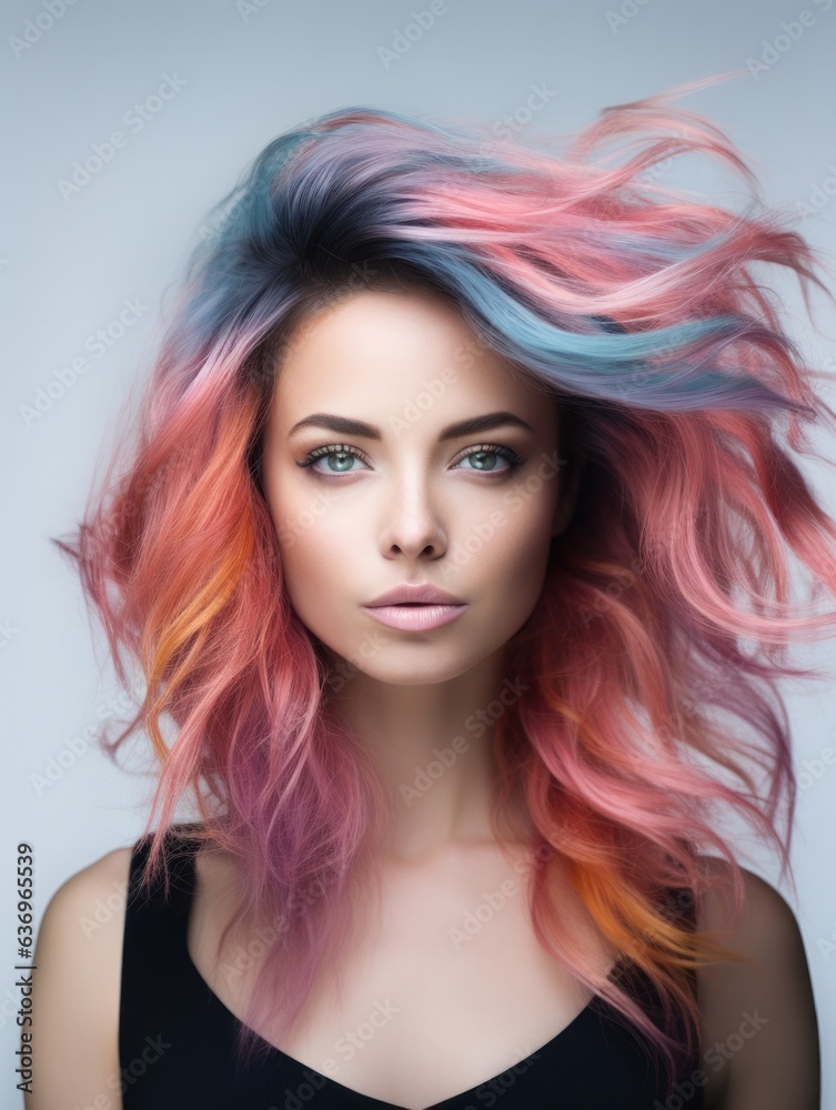Beautiful portrait woman, facing camera Beautiful portrait woman, facing camera