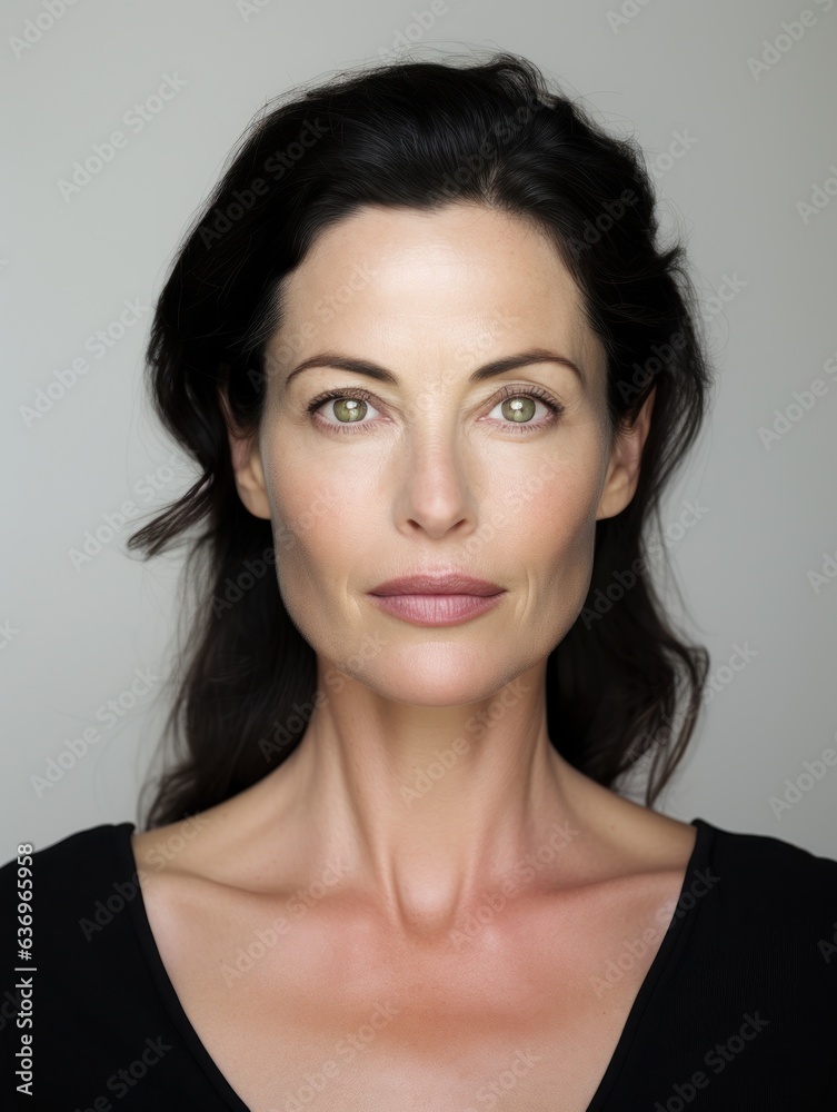 Beautiful portrait woman, facing camera Beautiful portrait woman, facing camera