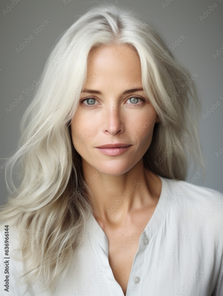 Beautiful portrait woman, facing camera