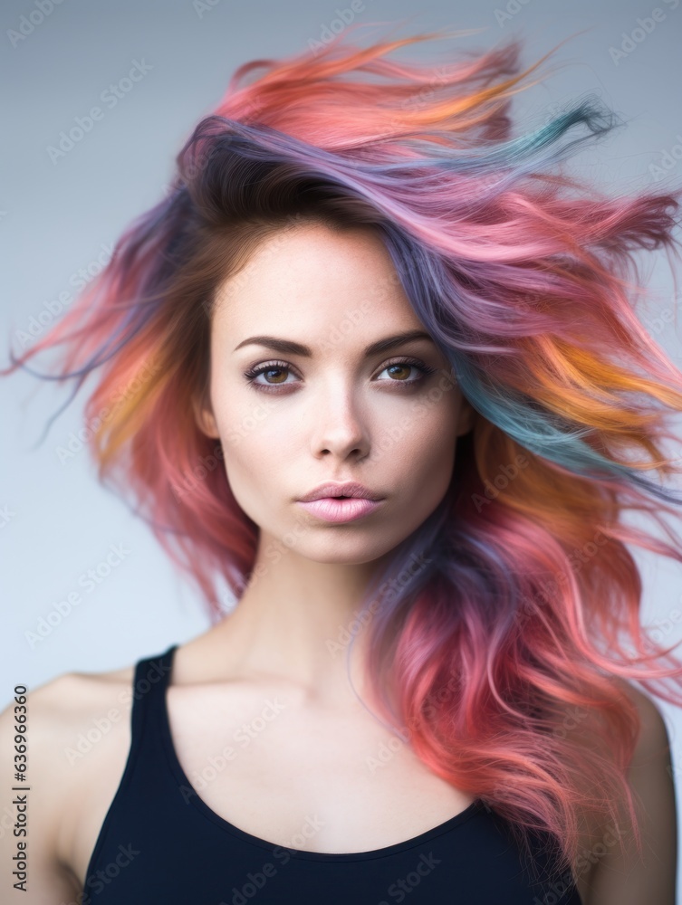 Beautiful portrait woman, facing camera Beautiful portrait woman, facing camera