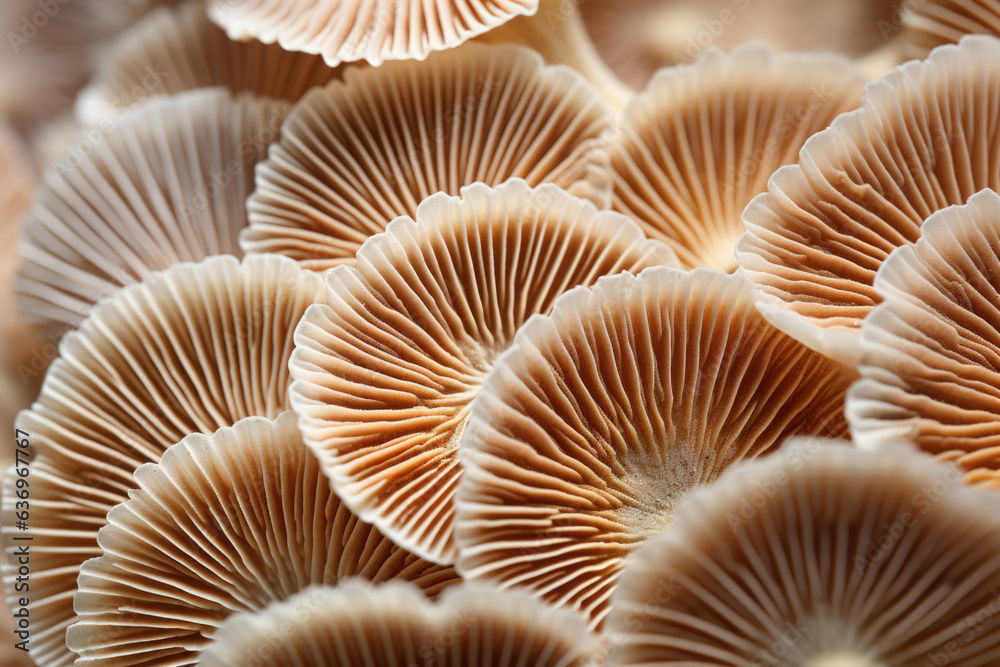 Mushroom's Underside Close-Up Mushroom's Underside Close-Up