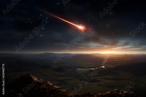 a meteor astroid perspective from earth