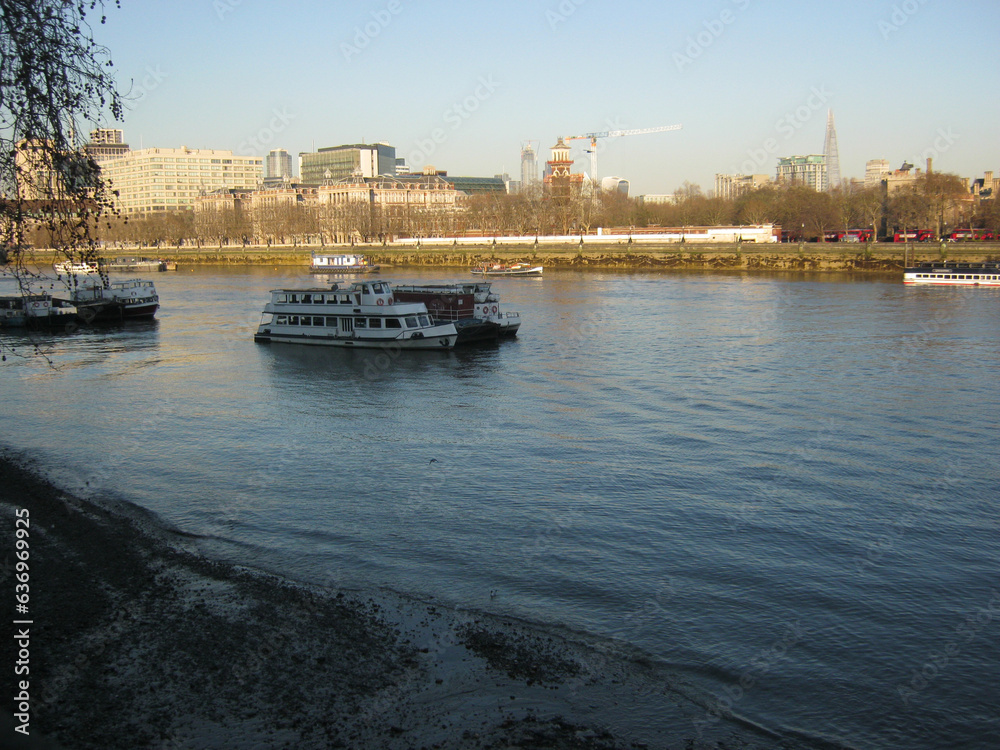 River Thames with boats on the water