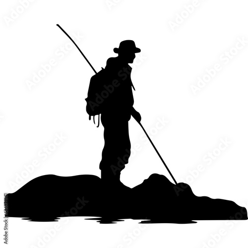 Man with fishing rod