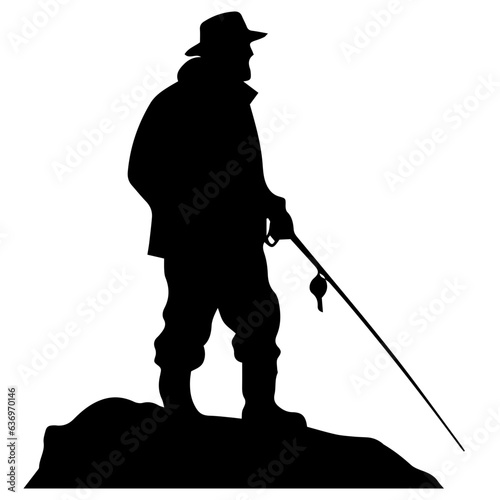 Man with fishing rod