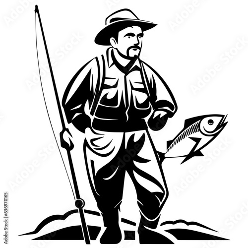 Man with fishing rod