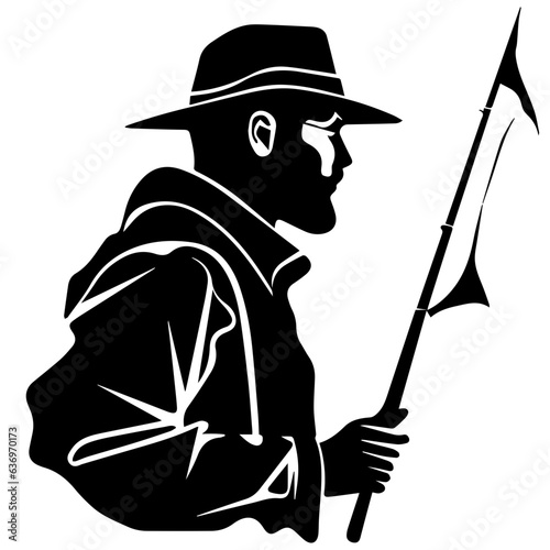 Man with fishing rod