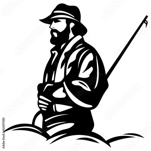 Man with fishing rod