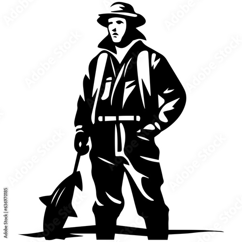 Man with fishing rod