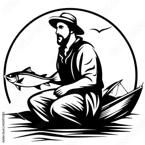 Man with fishing rod