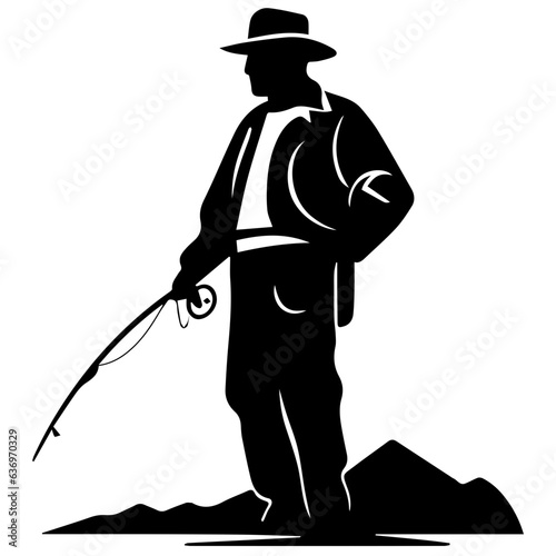 Man with fishing rod