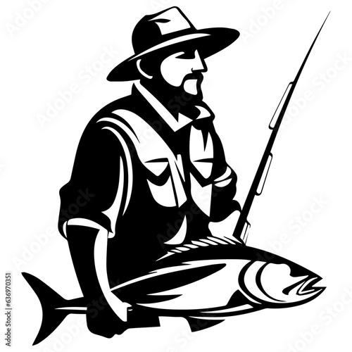 Man with fishing rod