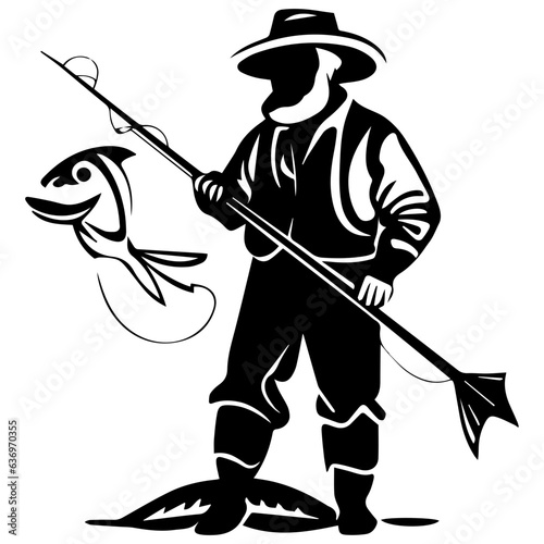 Man with fishing rod