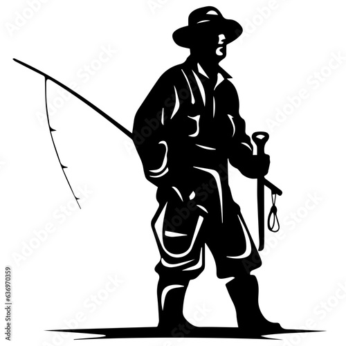 Man with fishing rod