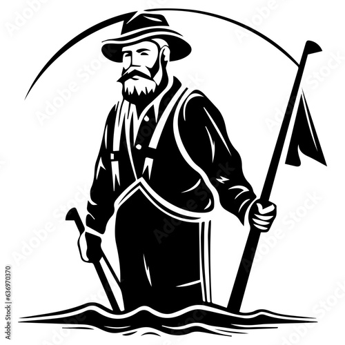 Man with fishing rod