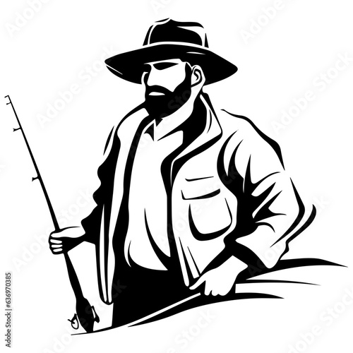 Man with fishing rod