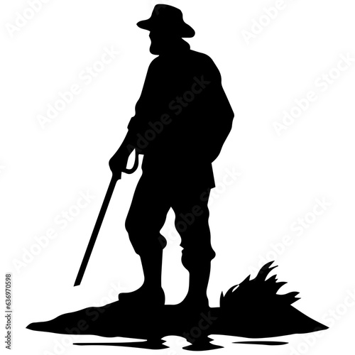 Man with fishing rod