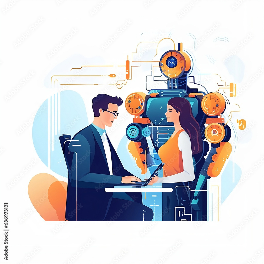 NO text illustration in a fluid UX/UI illustrative style using the ...