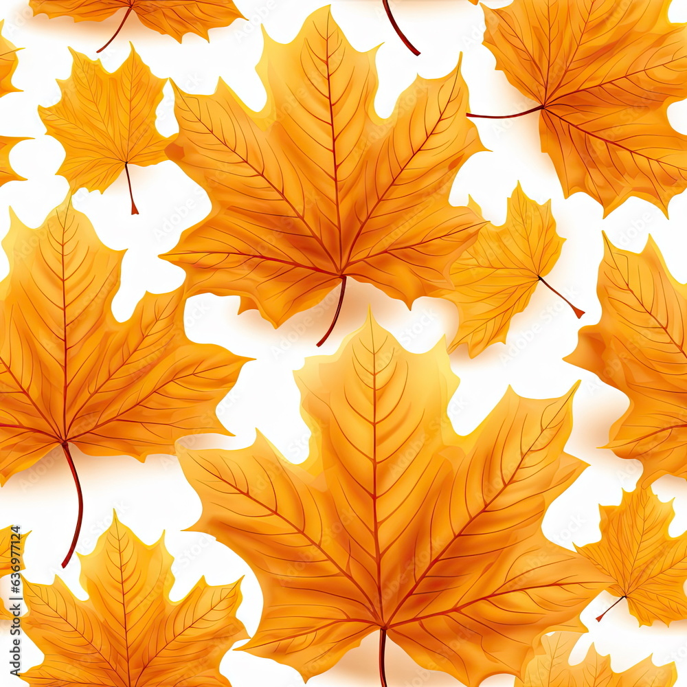 Obraz premium Seamless Pattern of Maple Leaf