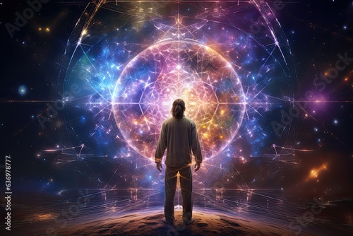 Energy consciousness science concept and techniques meditation space