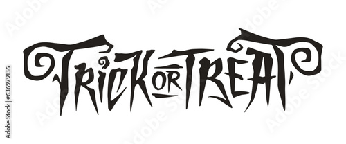 Trick or treat monochrome logotype