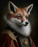 Fox portrait in renaissance style